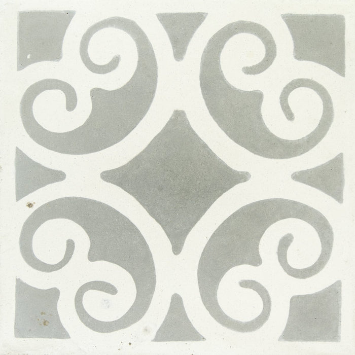 Light Grey & White Siracusa Carocim Tile (8" x 8") (pack of 12)