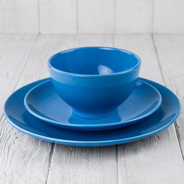 Medium Blue Ceramic Alfa Dessert Plate (8.5"⌀)