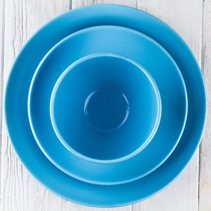 Medium Blue Ceramic Alfa Dinner Plate (10.5"⌀)