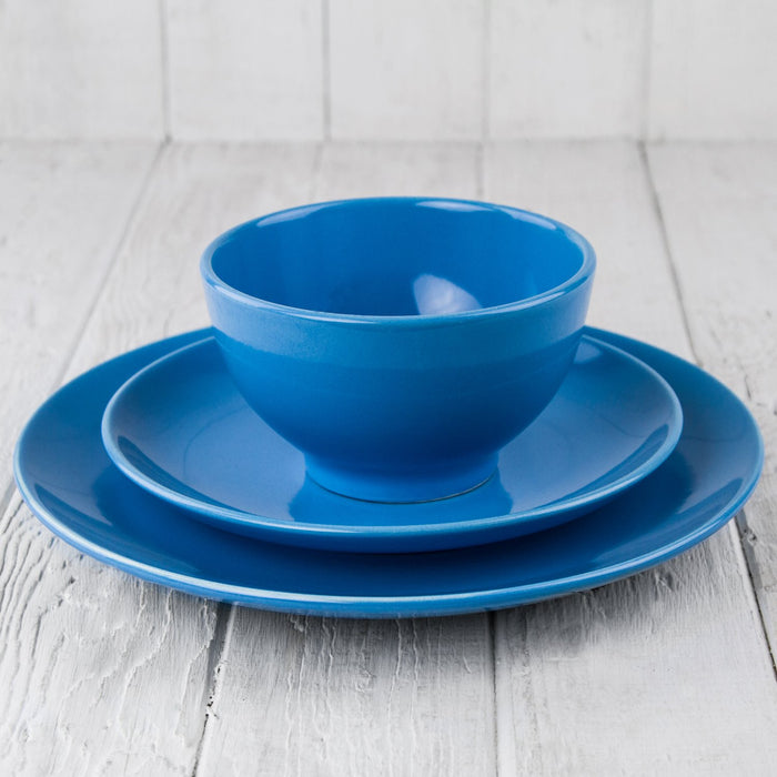 Medium Blue Ceramic Alfa Dinner Plate (10.5"⌀)