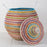 Multi-Color African Basket Bell Jar With Lid (16"h)
