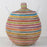 Multi-Color African Basket Bell Jar With Lid (16"h)