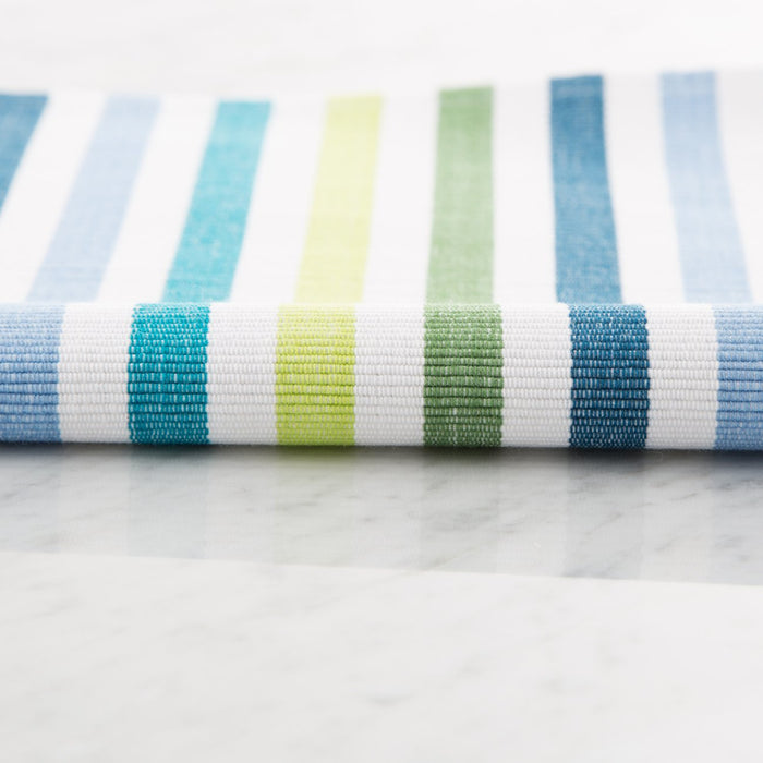 Multi-Colored Striped 100% Cotton Rep Weave Placemat (19.25" x 13")