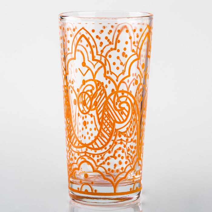 Orange Chiba Moroccan Water Glass