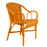 Orange Painted Rattan Armchair