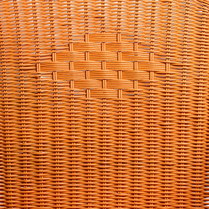 Orange Painted Rattan Armchair