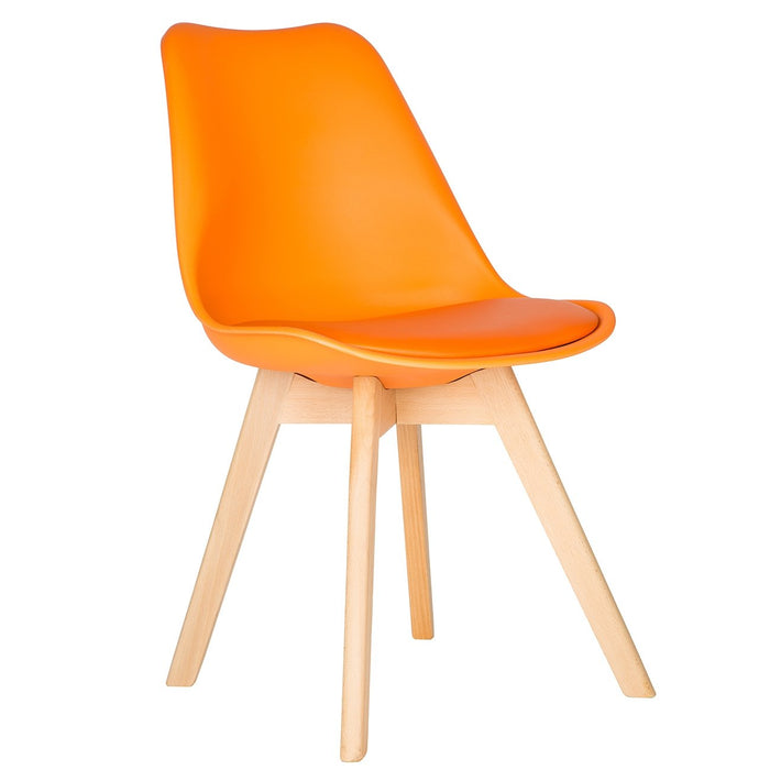 Orange Scandinavian Tulip Chair