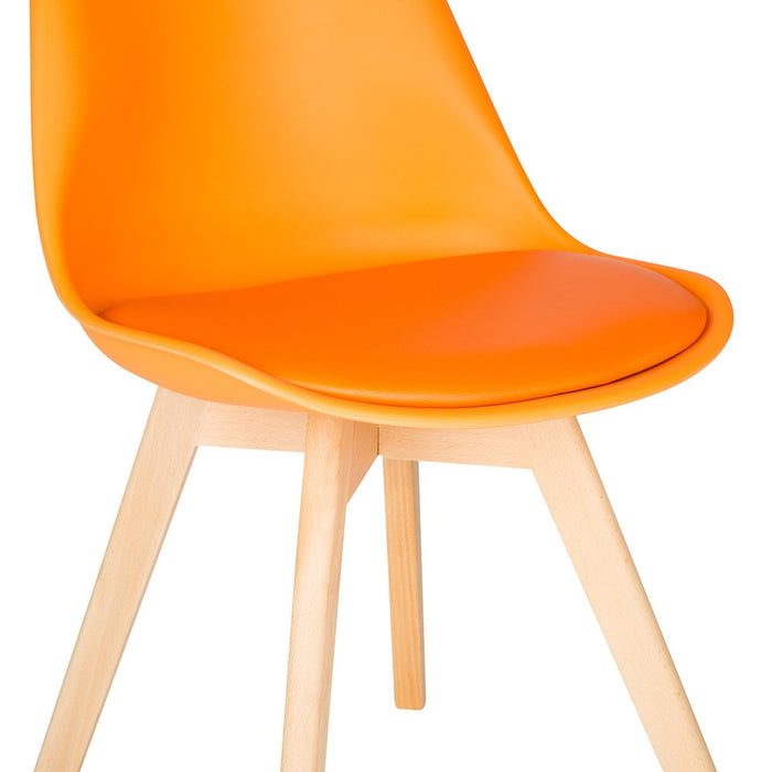 Orange Scandinavian Tulip Chair