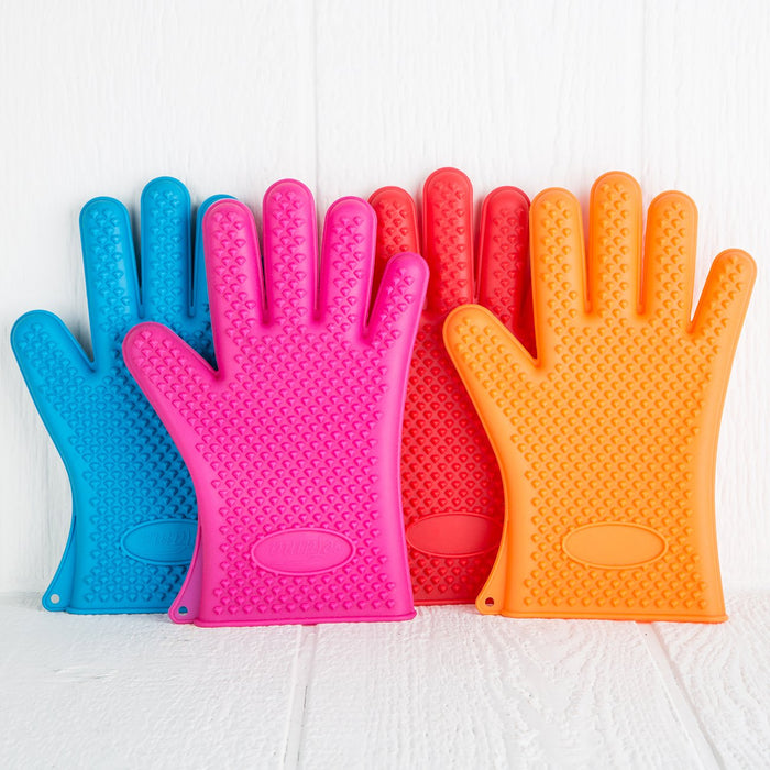 Orange Silicone Oven Mitt