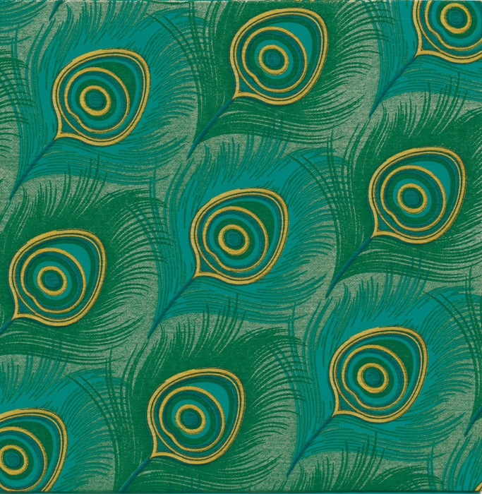 Peacock Paper Napkins (8")