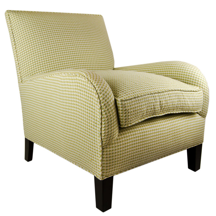 Peg Mist Houndstooth Poe Linen Upholstered Chair