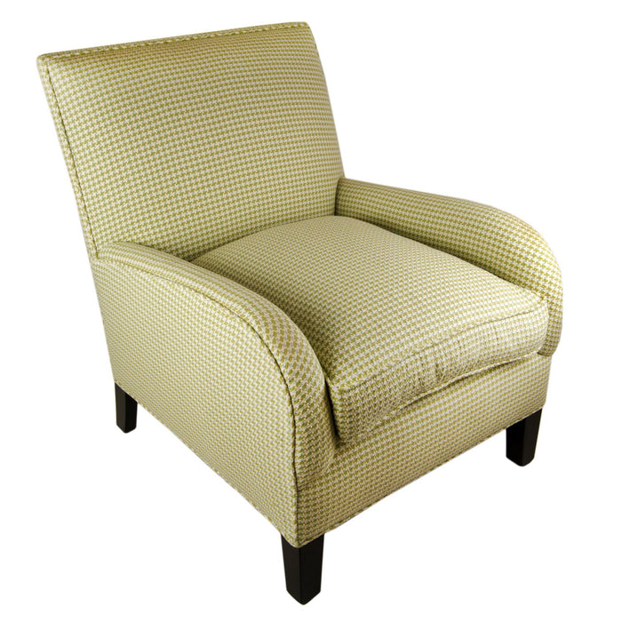 Peg Mist Houndstooth Poe Linen Upholstered Chair