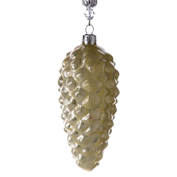 Pinecone Glass Ornament