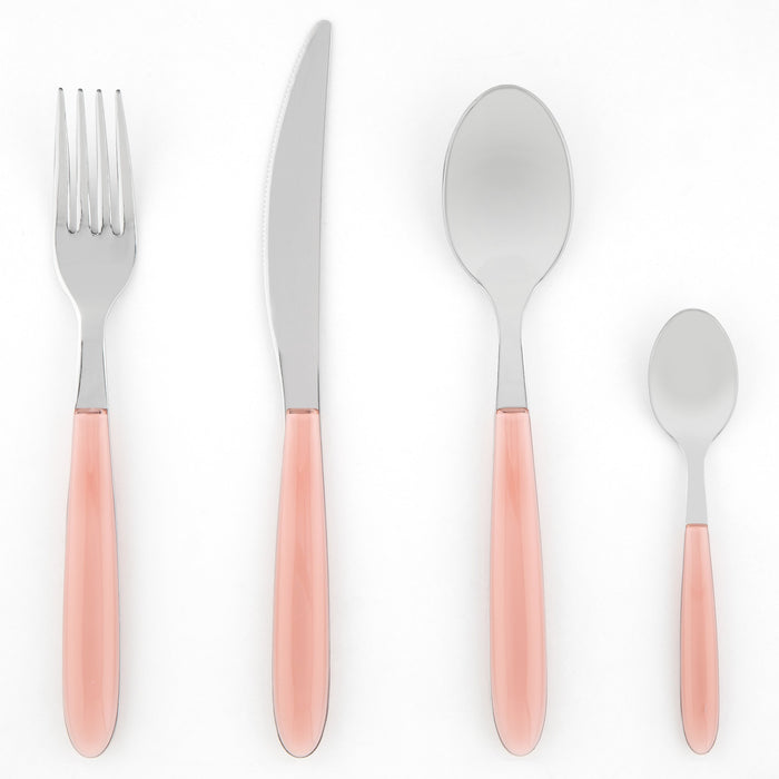 Pink 24 Piece Italian Place Setting