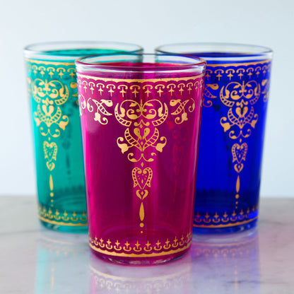 Pink and Gold Filigree Moroccan Tea Glass