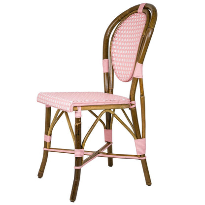 Pink & White Mediterranean Bistro Chair (B)