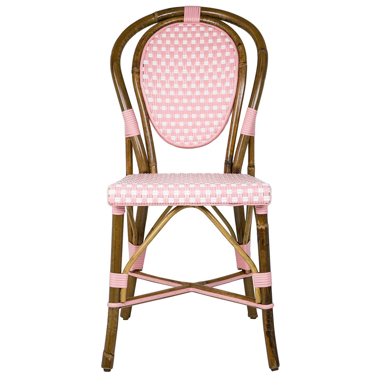 Pink & White Mediterranean Bistro Chair (B)