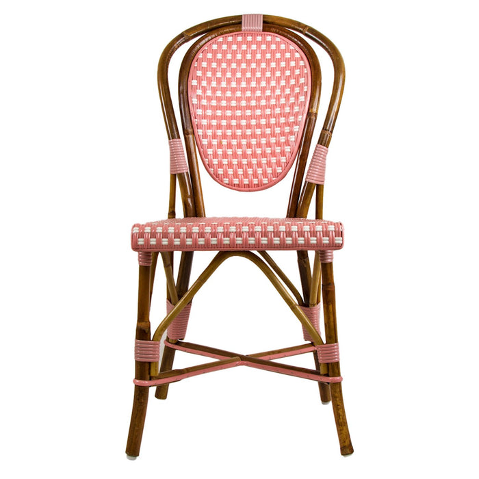 Pink & White Mediterranean Bistro Chair (E)