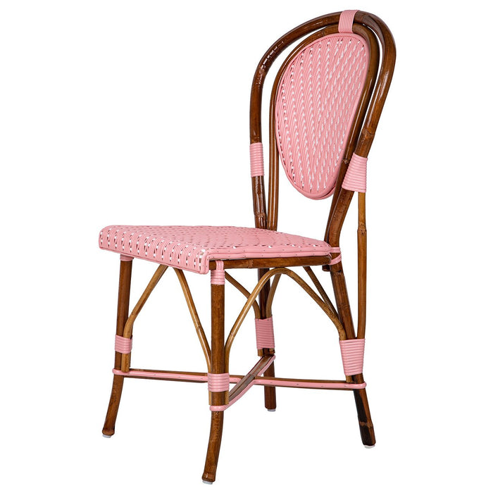 Pink and White Mediterranean Bistro Chair (L)