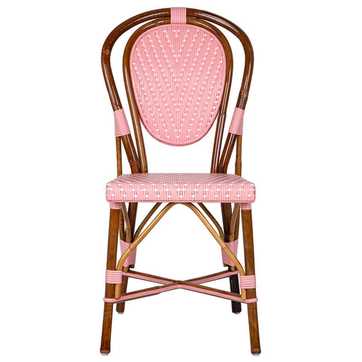 Pink and White Mediterranean Bistro Chair (L)