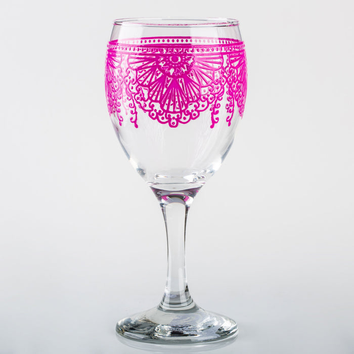 Pink Lalla Moroccan Wine Glass