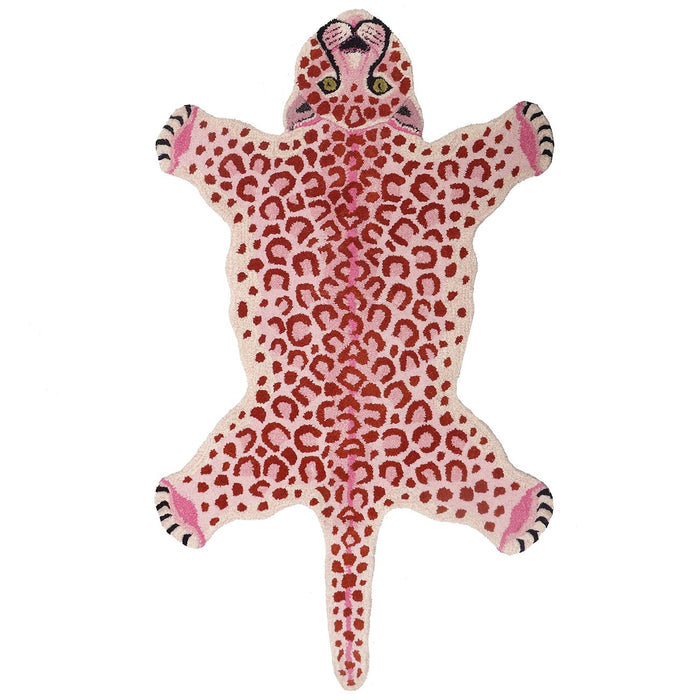 Pink Leopard Animal Rug (Large)