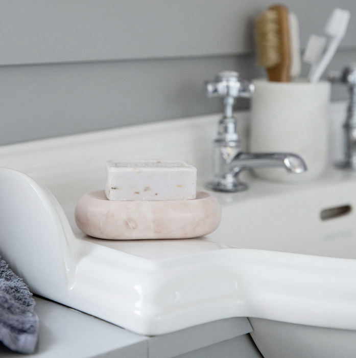 Pink Marble Soap Dish