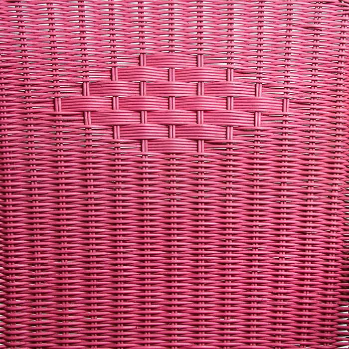Pink Painted Rattan Armchair