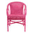 Pink Painted Rattan Armchair