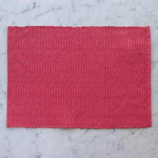 Pink Stripe 100% Cotton Rep Weave Placemat (19.25" x 13")