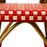 Red & Cream Mediterranean Bistro Chair (B)