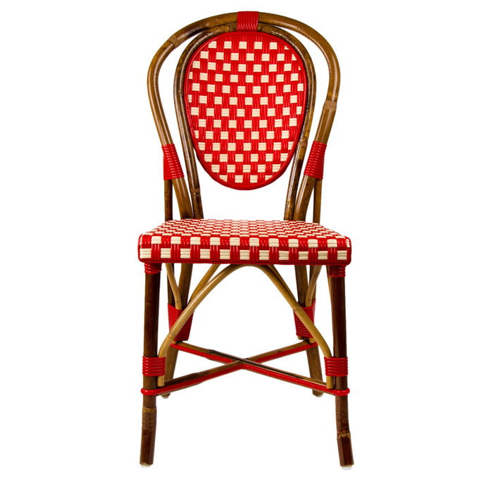 Red & Cream Mediterranean Bistro Chair (B)