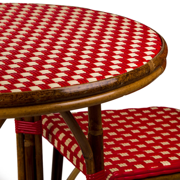 Red & Cream Mediterranean Bistro Table (2 Seater) 