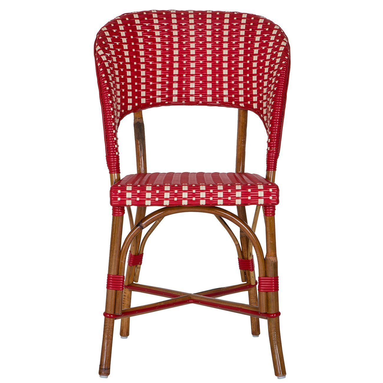 Red and Cream Mediterranean Bistro Wrap Back Chair (MAR)