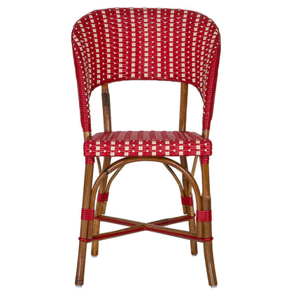 Red and Cream Mediterranean Bistro Wrap Back Chair (MAR)