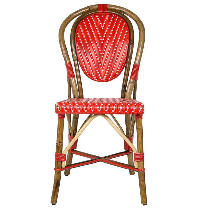 Red & White Mediterranean Bistro Chair (L)