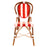 Red and White Mediterranean Bistro Chair (Stripe)