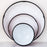 Red & White with Black Trim Tinware Bowl