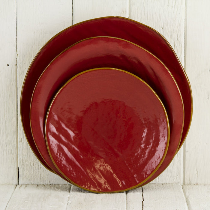 Red Dessert Plate