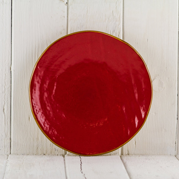 Red Dessert Plate