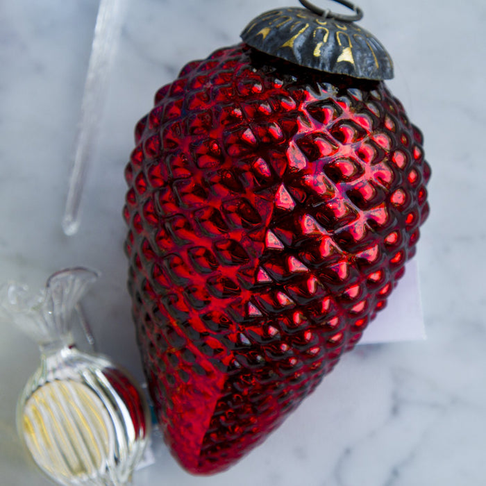 Red Glass Ornament (6"h)