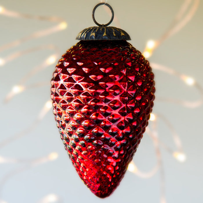 Red Glass Ornament (6"h)