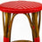 Red Counter Height Mediterranean Bistro Bar Stool (26" h) (L)