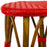 Red Counter Height Mediterranean Bistro Bar Stool (26" h) (L)