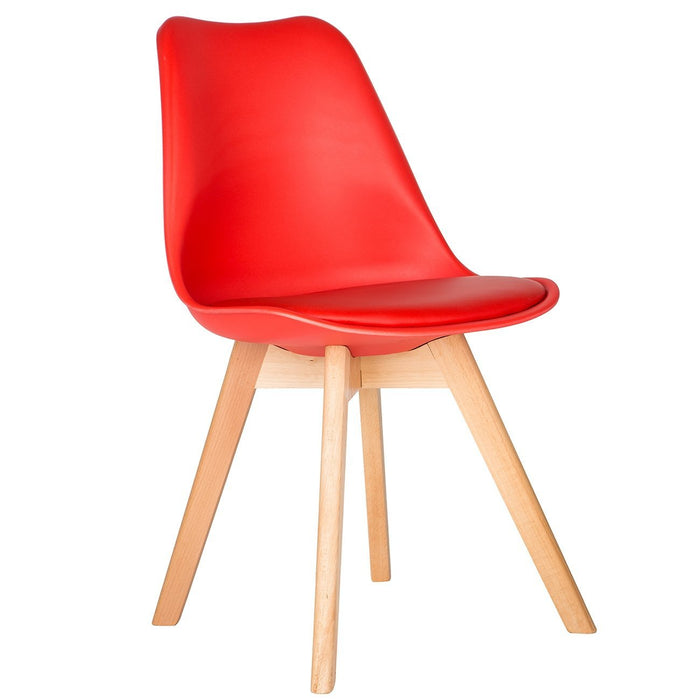 Red Scandinavian Tulip Chair
