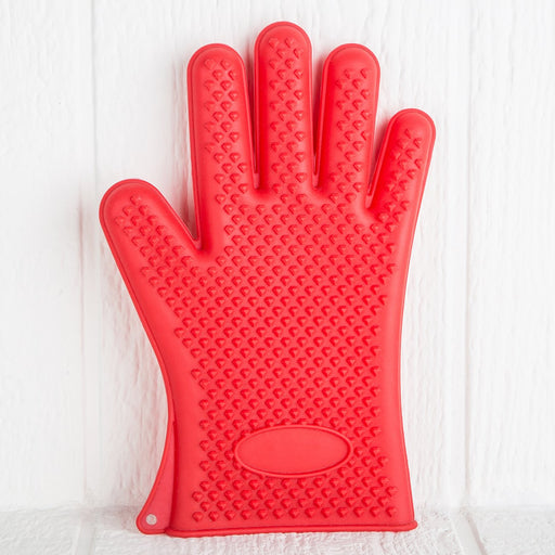 Red Silicone Oven Mitt