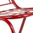 Red Vintage Iron Chair with Assorted Vintage Cushion