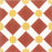 Red, Yellow & White Latti Carocim Tile (8" x 8") (pack of 12)