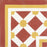 Red, Yellow & White Latti Corner Carocim Tile (8" x 8") (Individual Tile)