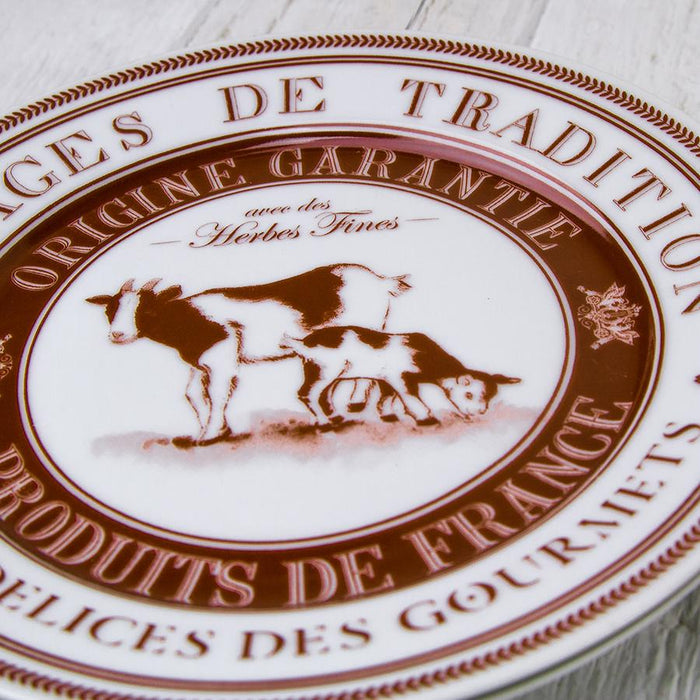 Rich Brown Avec des Herbes Fines Cheese Plate
